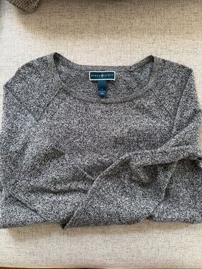 Karen Scott Gray Marled Crewneck Sweater
